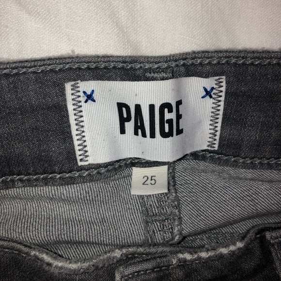 Paige Verdugo Ankle Raw Hem Skinny Jeans (Gray) - Picture 4 of 5